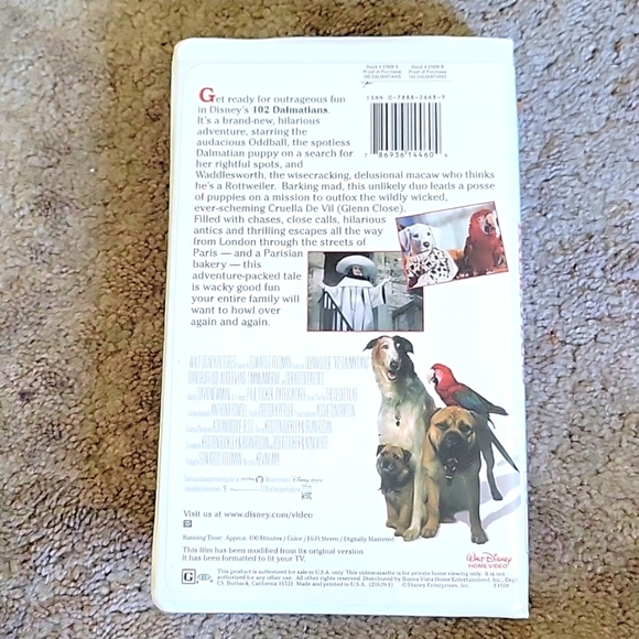 Disney's 101 & 102 Dalmatians VHS - Picture 7 of 9